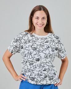 Peanuts Woodstock Oversize Tee White via Brava Fabrics