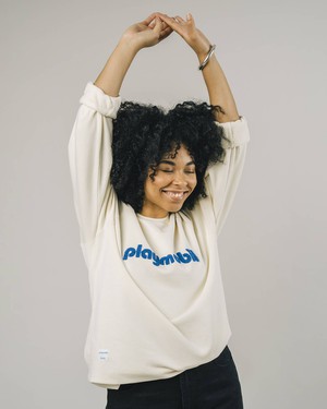 Playmobil Logo Sweatshirt Ecru from Brava Fabrics