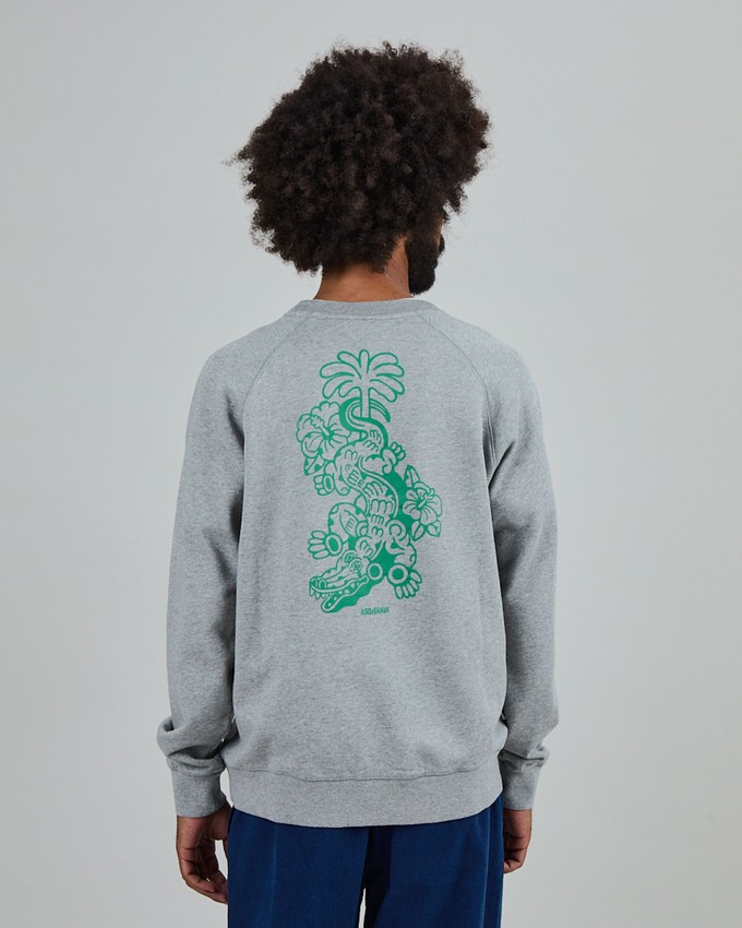 Asis Percales Crocodylus Sweatshirt Grey Melange from Brava Fabrics