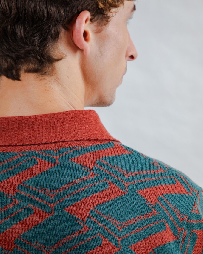 Chocolate Jacquard Polo from Brava Fabrics