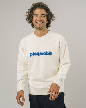 Playmobil Logo Sweatshirt Ecru from Brava Fabrics