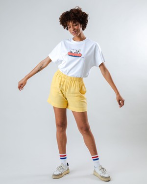 Peanuts Floating Oversize Tee White from Brava Fabrics