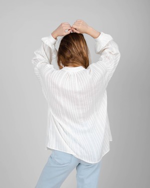 Polka Dot Blouse White from Brava Fabrics