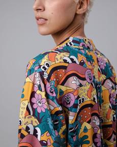 Yeye Weller Aloha Blouse Yelow via Brava Fabrics
