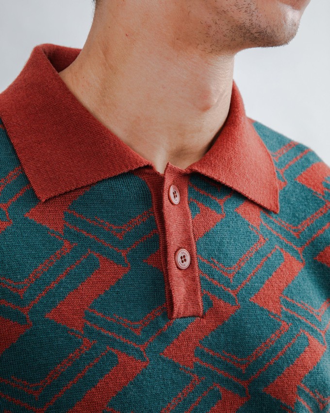 Chocolate Jacquard Polo from Brava Fabrics