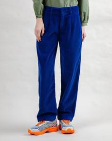 Corduroy Pleated Pants Klein Blue via Brava Fabrics
