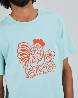 Asis Percales Kikiriki Oversize T-Shirt blue from Brava Fabrics