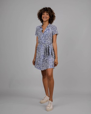 Asis Percales Tiger Short Dress White from Brava Fabrics