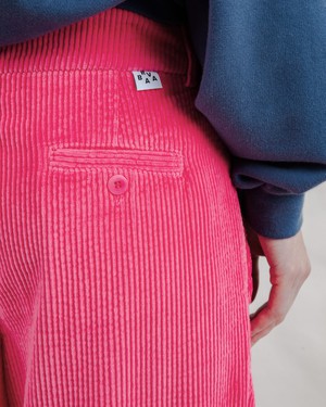 Corduroy Pleated Pants Pink from Brava Fabrics