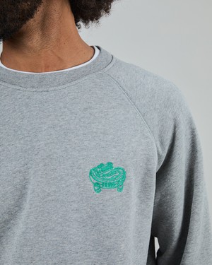 Asis Percales Crocodylus Sweatshirt Grey Melange from Brava Fabrics