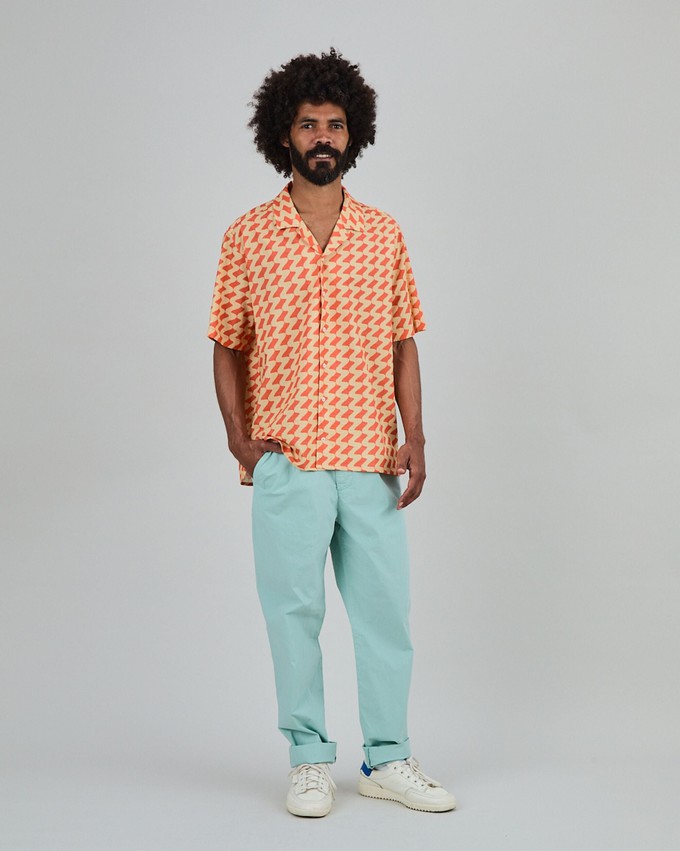 Gum Aloha Shirt Rust Red from Brava Fabrics