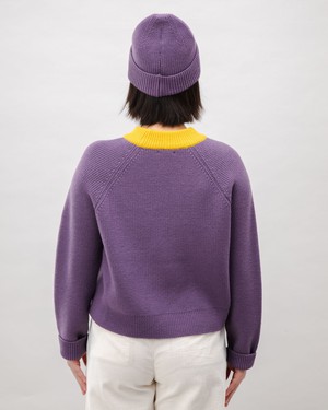 Waterfront Cropped Wool Sweater Orchid from Brava Fabrics