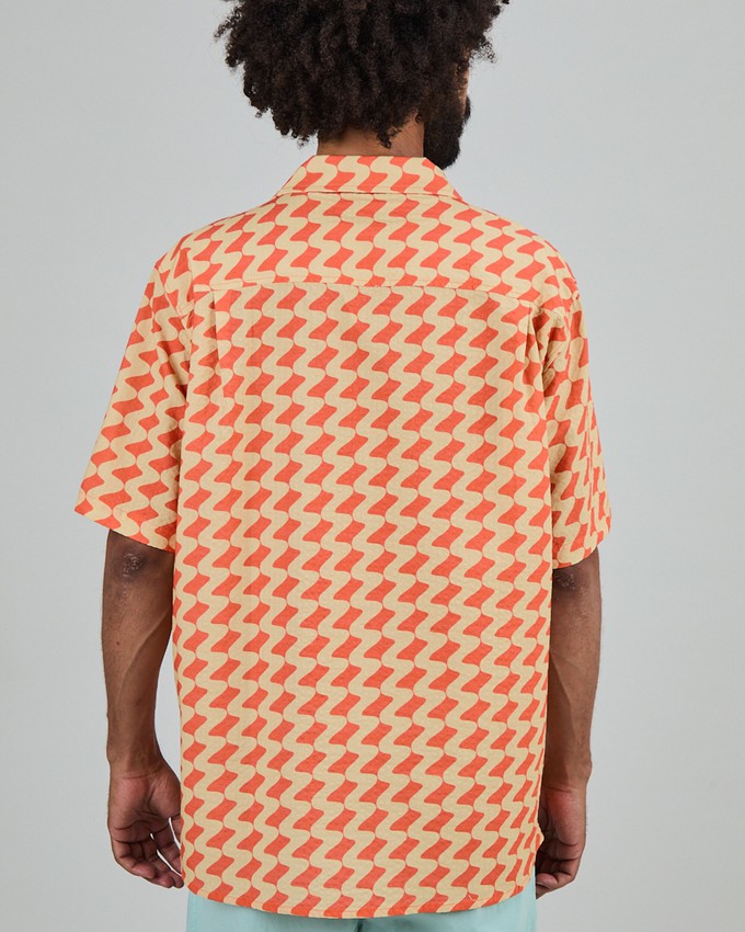 Gum Aloha Shirt Rust Red from Brava Fabrics