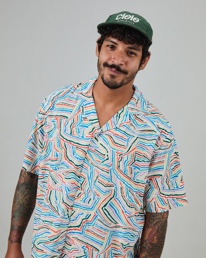 Messy Stripes Aloha Shirt Multicolor from Brava Fabrics