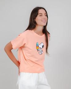 Peanuts Icecream Oversize Tee Pink via Brava Fabrics