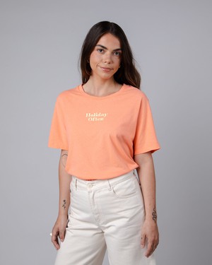 Holidays Oversize Cotton Tee Coral from Brava Fabrics