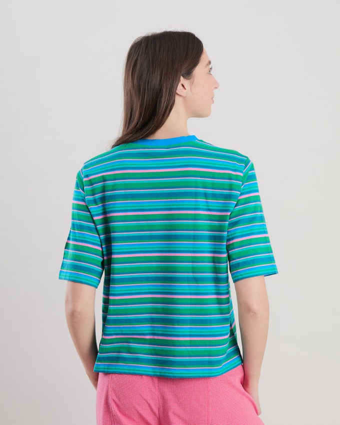Stripes Boxy Tee Blue from Brava Fabrics