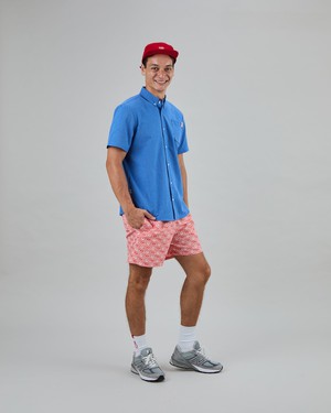 Asis Percales Daisy Swimwear Red from Brava Fabrics