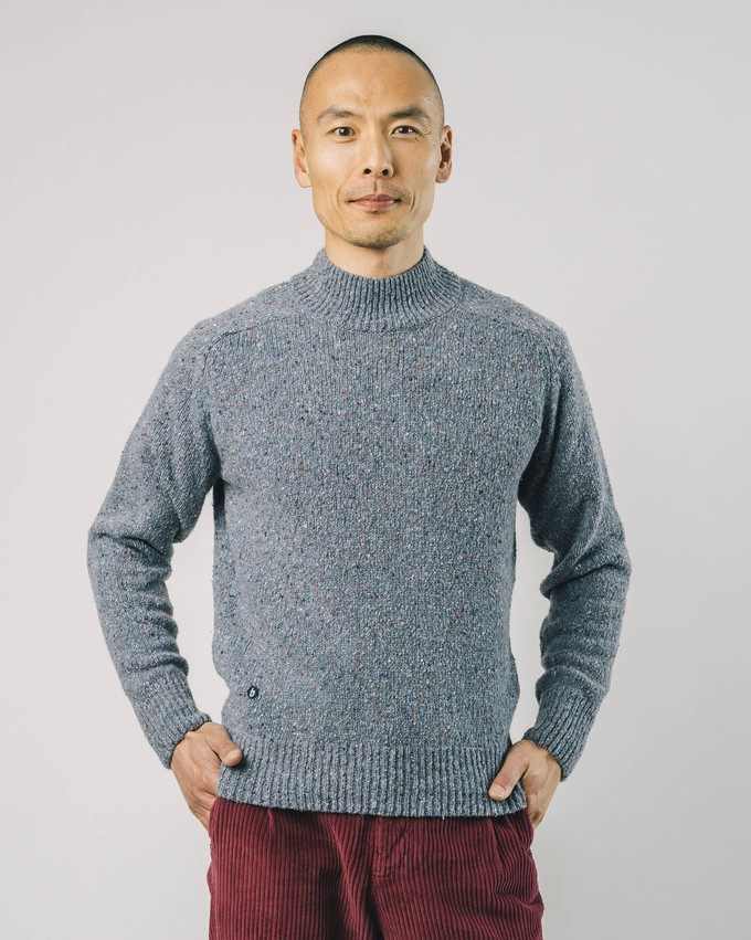 Sweater Perkins Neck Stone Blue from Brava Fabrics