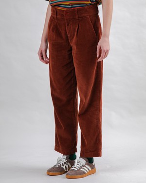 Corduroy Pleated Pants Copper from Brava Fabrics
