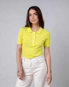 Buttoned Polo Lime via Brava Fabrics