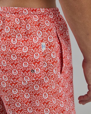 Asis Percales Daisy Swimwear Red from Brava Fabrics