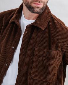 Corduroy Overshirt Chocolate via Brava Fabrics