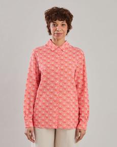 Asis Percales Daisy Regular Blouse Red via Brava Fabrics