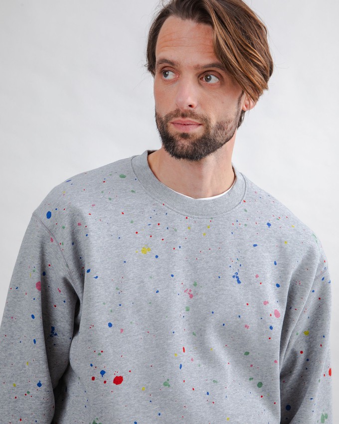 Splash Paint Sweatshirt Grey from Brava Fabrics