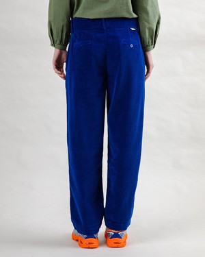 Corduroy Pleated Pants Klein Blue from Brava Fabrics
