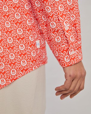 Asis Percales Daisy Regular Blouse Red from Brava Fabrics