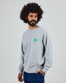 Asis Percales Crocodylus Sweatshirt Grey Melange via Brava Fabrics