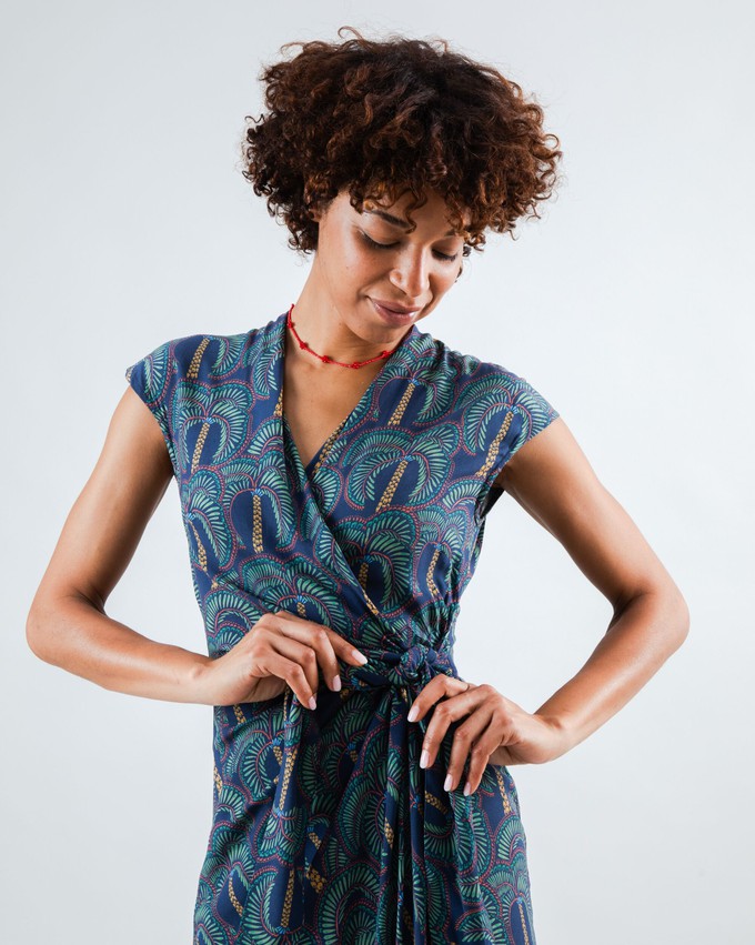 Borneo Kimono Dress Navy from Brava Fabrics