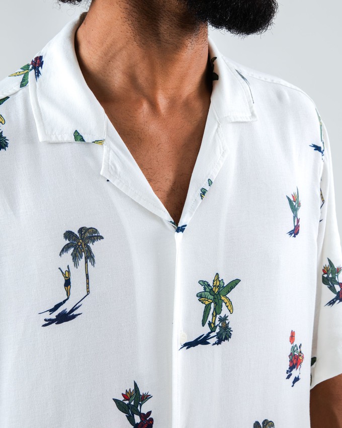 Helios Small Aloha Shirt Ecru from Brava Fabrics