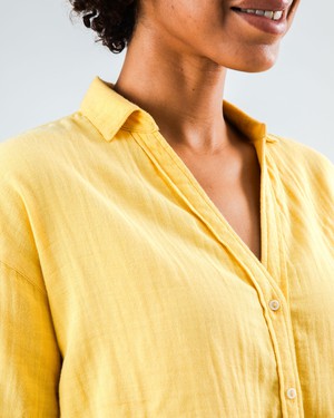 Bubble Cropped Blouse Yellow from Brava Fabrics