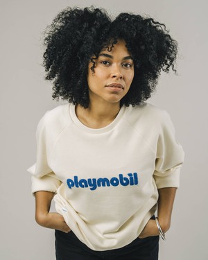 Playmobil Logo Sweatshirt Ecru from Brava Fabrics