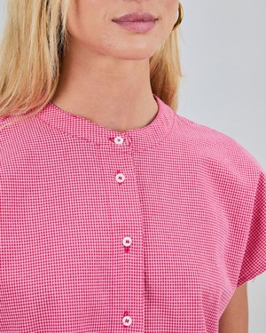 Checks Sleeveless Blouse Pink from Brava Fabrics
