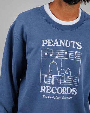 Peanuts Classic Records Sweatshirt Blue from Brava Fabrics