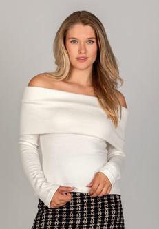 Penny Sweater White via C by Stories