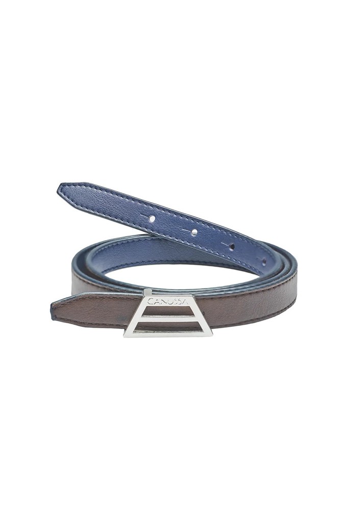 Adapt reversible belt – Blue/Brown from CANUSSA