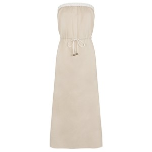 Beige Strapless Maxi Dress from Cat Turner London