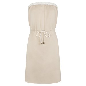 Beige Strapless Summer Dress from Cat Turner London