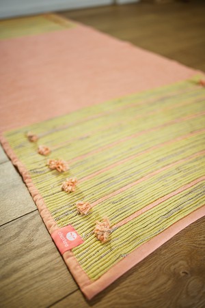 Pink Ayurvedic Cotton Yoga Mat from chaYkra