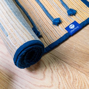 Dark Blue Ayurvedic Cotton Yoga Mat from chaYkra