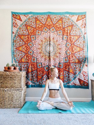 White Chess Board Yoga Bra from chaYkra