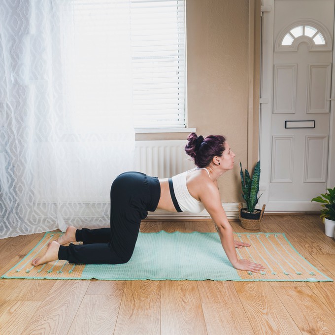 Turquoise Ayurvedic Cotton Yoga Mat from chaYkra