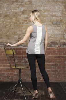 Grey Contrast Chic Tank via chaYkra