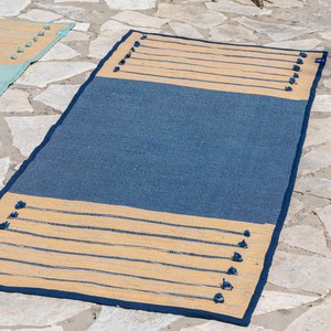 Dark Blue Ayurvedic Cotton Yoga Mat from chaYkra