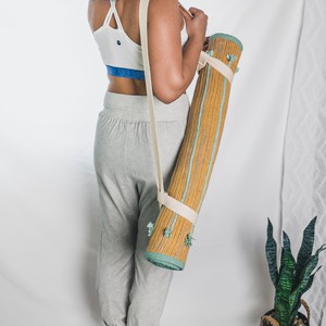 Turquoise Ayurvedic Cotton Yoga Mat from chaYkra