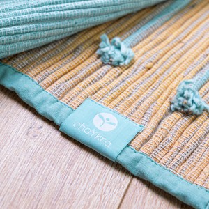Turquoise Ayurvedic Cotton Yoga Mat from chaYkra